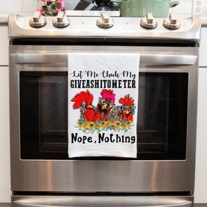 Unique and Humorous Handmade Sublimated Chicken Kitchen Towel